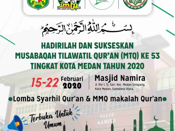 Alhamdulillah Sekolah Namira Menjadi Tempat Pelaksanaan Perlombaan Syarhil Quran dan MMQ pada MTQ Ke 53 Kota Medan